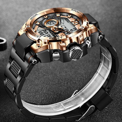 LIGE Men Military Watch Digital 50m Waterproof Wristwatch LED Quartz Clock Sport Watch Male Big Watches Men Relogios Masculino