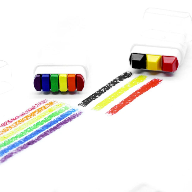 6 Colors Rainbow Crayon Paint Color Set Birthday Party Colorful Theme Oil Pastel Accessories DIY Rainbow Colors Graffiti Pen