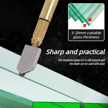 Easy to use and carry Glass Cutter Diamond Cutter 175mm Anti-Skid Handle Cutting Tool For Glass Diamonds And Minerals
