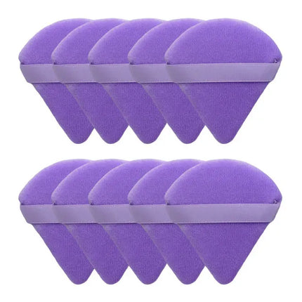 10/20Pcs Triangle Velvet Powder Puff Pizza Flours Mini Face Makeup sponge Cosmetics Washable Lightweight Makeup Tool
