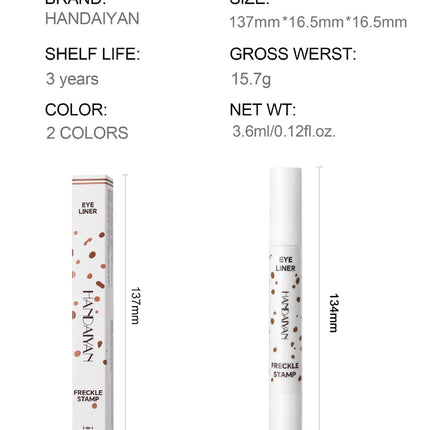 3 in 1 Natural Simulation Freckle Stamp Pen Waterproof Easy Color Freckle Dot Pen Face Fake Freckles Eyeliner Lasting Makeup