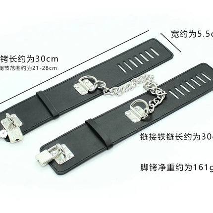 Exotic Lingerie Accessories of Adjustable PU Leather Handcuff Ankle Cuff for Couples Bdsm Bondage Restraint Sex Bondage Sex Toys