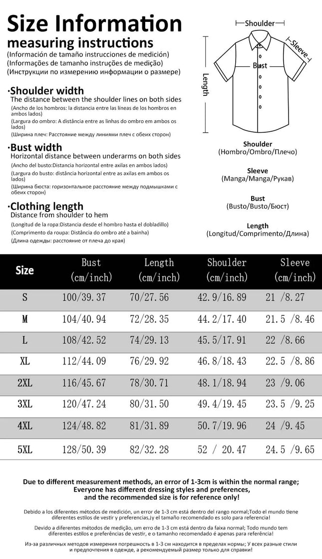 Fashion Men's Short Sleeve Shirt Casual Plaid Color Summer 3D Printed Lapel Shirt New  Fashion Casual Men's Clothing Unisex Tops