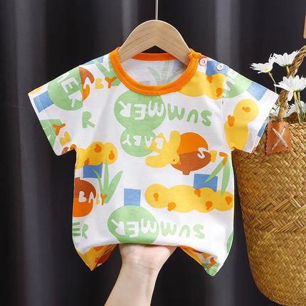 2025 Cotton Children Top For Summer 0-4Y Baby Clothes Cartoon Bears Graphic T Shirts Boys Wear Tees Kids Girls Clothes Korean