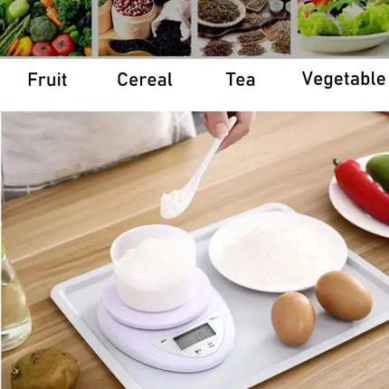 5kg/1g Electronic Scales Portable Digital LED Display Food Balance Measuring Weight Scale Kitchen Baking Scale Kitchen Tools