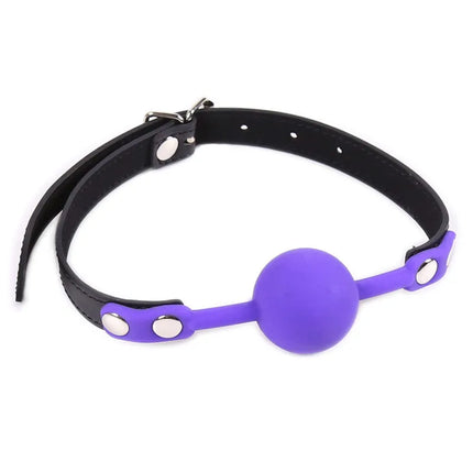 Silicone Gag Ball Erotic Adult Games Sex tools Leather Belt Bondage Restraints Slave Fetish Women Mouth Gag Sex Toys For Couples