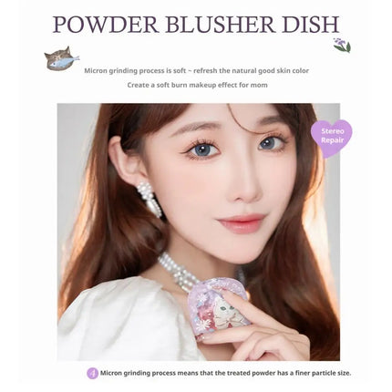 Powder Blusher Soft Matte Fog Cheek Blush Long Lasting Pigmented Natural Velvet Trending Aesthetic Blusher Cosmetics