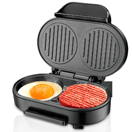 Electric Breakfast Maker with Safe Touch Handle Anti Stick Electric Hamburger Grill for Egg Pancake Steak 220V