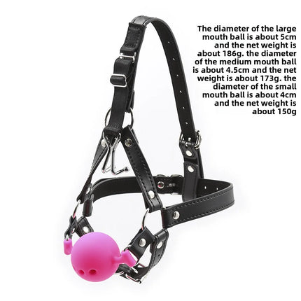 Adjustable Pony Play Head Harness Mouth Ball Gag Nose Tongs BDSM Bondage Slave Role Play Adult Fetish Sex Toy for Women Men