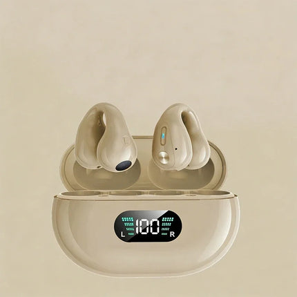 X22 Wireless Bluetooth Earphones Ear-clip LED Power Display Headset Sport Earbuds for Phone HD Sound Game Headphones With Mic