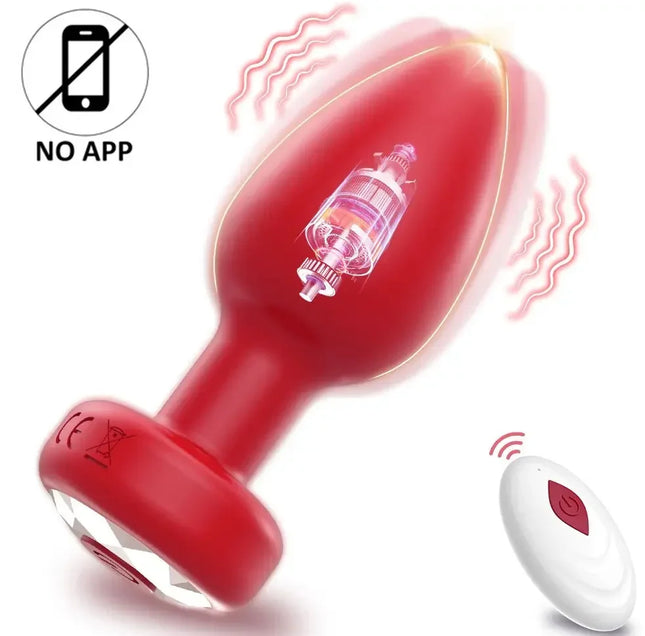 10 Speeds Vibrating Buttplug Wireless/APP Remote Control Anal Plug Male Prostate Massager Adult Erotic Sex Toy for Women Men 18