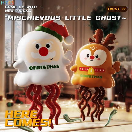 HYES Christmas Wind-up Toys Cute Santa Claus Deer Dancing Clockwork Toy Xmas Party Favors Funny Christmas Gift for Kids Adults