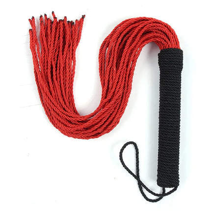Multicolor Fetish Soft Nylon Rope Whip Flogger Handle Spanking Paddle Knout Flirt BDSM Adult Game Erotic Sex Toys for Women Men