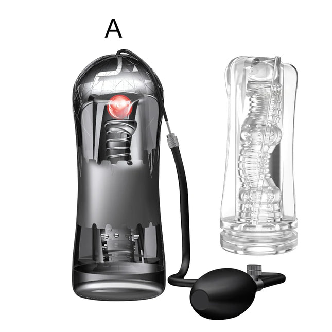 Hand Suction Male Masturbator Penis Pump Vibrators Artificial Vaginal Real Pussy for Men Cock Exerciser Glans Sucking Sex Toy 18