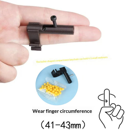 Ring  boy fingertip decompression artifact pocket MINI can be pressed to fire children's toy
