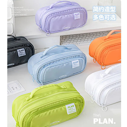 Planwith Multifunction Pencil Bag,Large Capacity Retractable Storage Pen Pouch For Primary/High School Students For Various pens