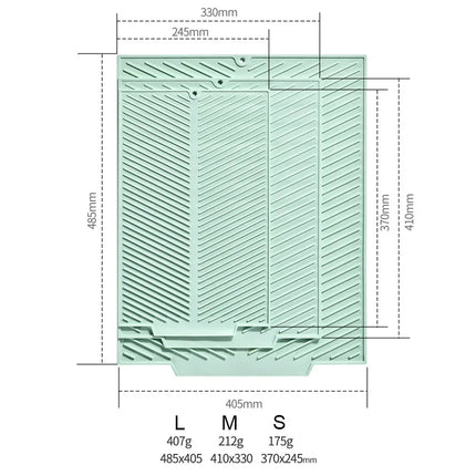 1Pc Silicone Dish Drying Pad Non-Slip Dish Drying Mats Pots Dish Drain Mat Tableware Folding Dish Pad Kitchen Utensils