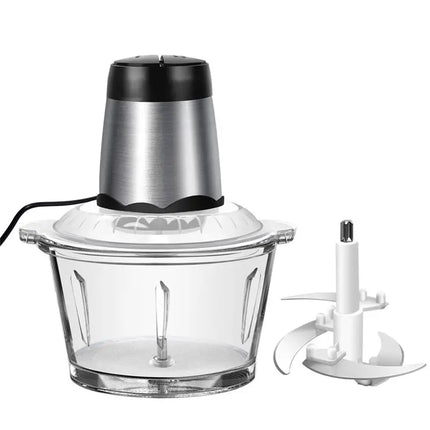 UNCL Small Food Chopper Electric Food Processor With 2-Liter Glass Container A EU Plug