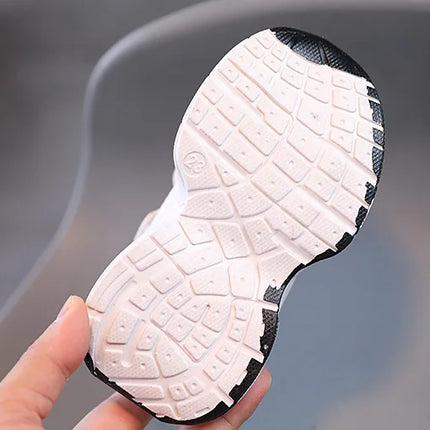 Spring and Autumn Children Sports Shoes Unisex Kids Sneakers Mesh Upper Breathable Basketball Shoes Tennis Casual Flats Footwear