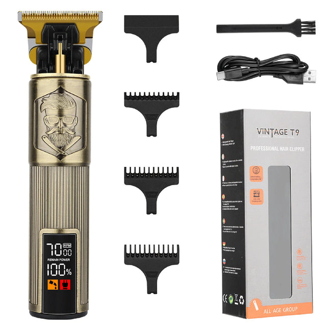 HIENA T9 hair clipper Professional barber Hair cutting Electric trimmer led display strong Power Dragon buddha hair Clippers