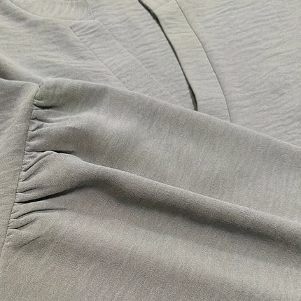 Plus Size 1XL-5XL Women Casual Solid Color Blouse Ladies Fashion Loose Tops V-neck Blouse Long Sleeve Shirt