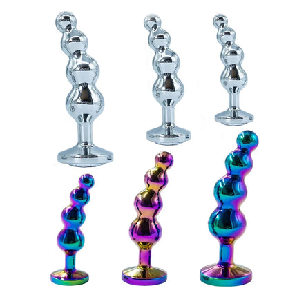 Metal Anal Plug Prostate Massager Anal Beads Butt Plug Metal Dildo G-spot Stimulating Sex Toys for Men and Women But Plug