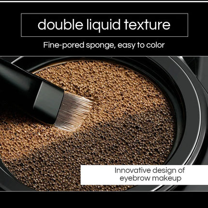 GECOMO Two-color Air Cushion Eyebrow Powder Color Waterproof and Sweat-proof Long-lasting Eye Brow Cream