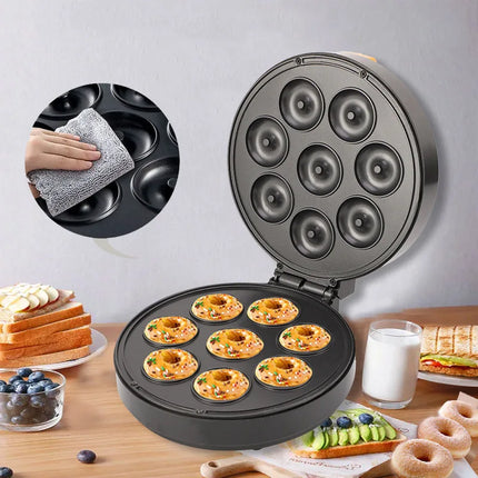 New style Electric Donut Machine Home Multi-functional Automatic Heating Egg Cake Bread Baking Machine Breakfast Machine