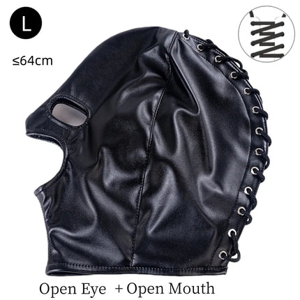 Adult Bold Open Cup Jumpsuit Sex Toy Kits with Unisex Forced Restraint Hood Mask for Couple Muscle Recovery Erotic Lingerie