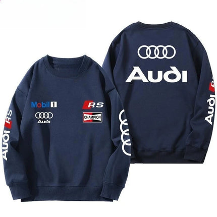 Audi RS Round Neck Hoodie for Men and Women 2025 New Autumn and Winter Loose and Versatile Casual Clothes