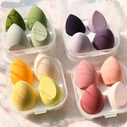 4PCS Beauty Eggs Set Seamless Smudging More Hygienic Prevents Bacteria Buildup Create A Flawless Makeup Look Beauty Egg Case