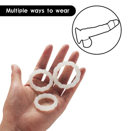 Luminous Cock Ring Silicone Thread Penis Ring Sex Toys for Men Delay Ejaculation Cockring Sexy Products Sex Shop