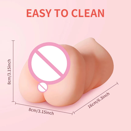 3 in 1 Pocket Pussy Male Masturbator Sex Toys for Men 3D Textured Sex Doll with Sexy Mouth Realistic Vagina Tight Anus Mens 18+