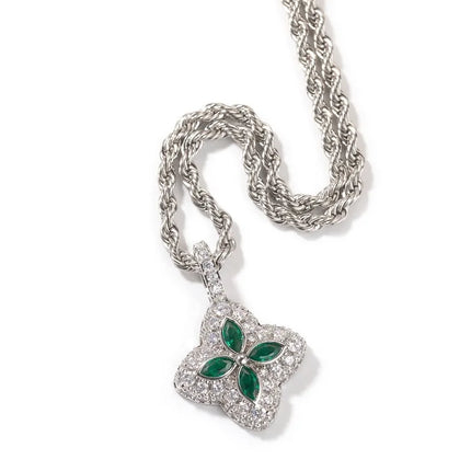 Colorful Flower Zircon Necklace Multi-Color Zirconia Necklace Floral Inifinity Chain Rope Chain Jewelry Jewelry For Women Gifts