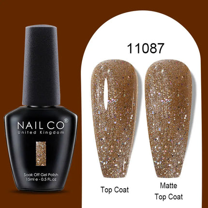 NAILCO Winter Series Color Gel Nail Polish 15ML Semi Permanent Soak Off Gel Varnishes Super Texture Gorgeous Nail Manicure Art