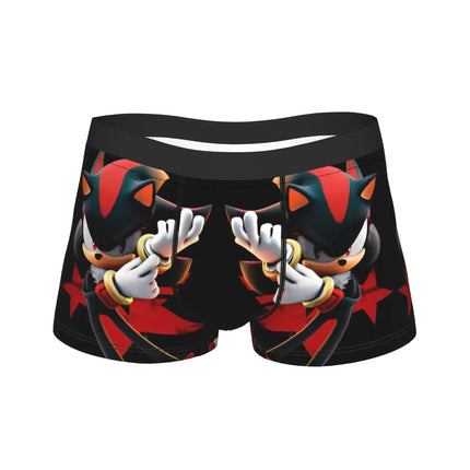 Shadowed Hedgehog Anime Cartoon Man Underwear  Boxer Briefs Shorts Panties Fashion Soft Underpants for Homme M-XXL