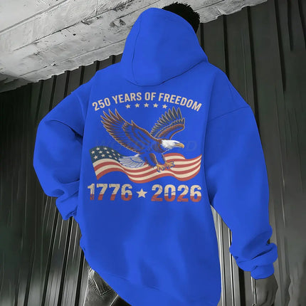 Since 1776 2026 250 Years Of Freedom Retro USA Long Sleeve Hoodies Loose Women Men Classics Nostalgia Hoody