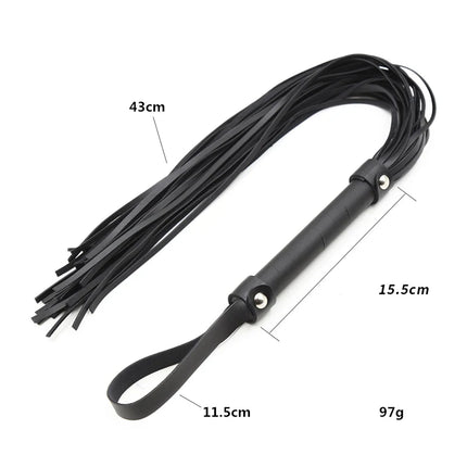 High Quality Pu Leather Pimp Whip Racing Crop Party Flogger Hand Cuffs Queen Whip for Fetish Flogger Slave Fantasy Adult Games