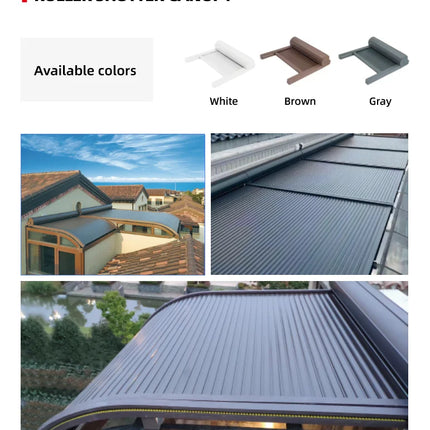 Salt Resistant Powder Coated Aluminum Canopy Heavy Duty Anti-corrosion Sunshade for Coastal Villa Outdoor Leisure Pergola Roof