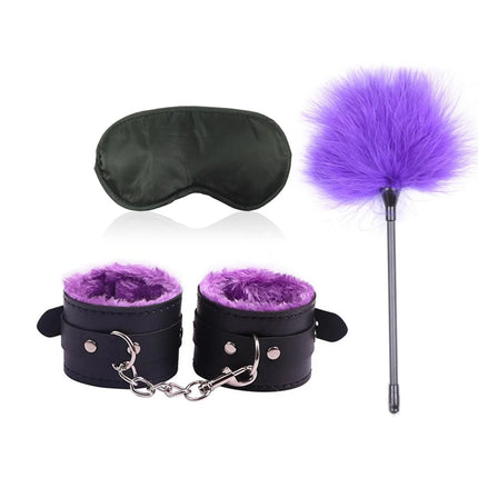 Sexy Leather Sexual Couples Bdsm Kit Plush Handcuffs Sex Bondage for Women Exotic Accessories Sex Blindfold Games Sex Toys 18