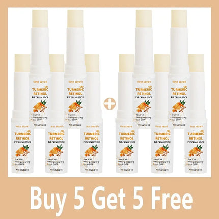 Turmeric eye cream stick nourishes the skin's eye bags and dark circles, brightens the skin around the eyes