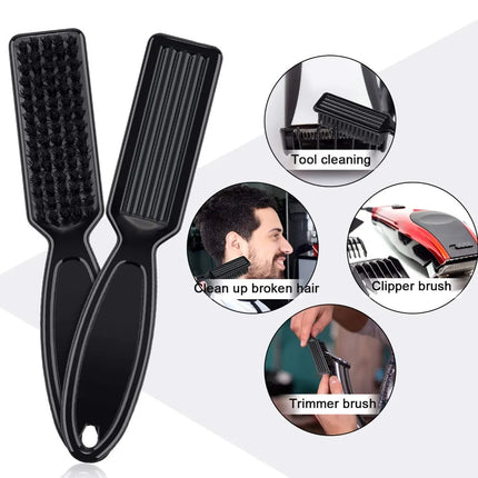 12 Pcs Barber Clipper Brush Blade Trimmer Cleaning Brush for Fades Nail Neck Duster Manicure Salon
