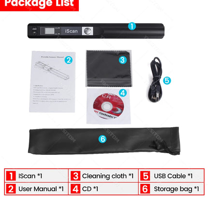 iScan01 Portable A4 Document Reader Scanner 900DPI For Contract Books Office Business Handheld Mobile Scanners JPG PDF Format