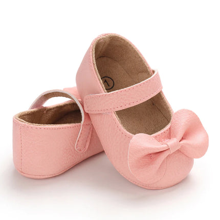 Baby Girl Casual and Comfortable Solid Color Mary Jane Shoes Lightweight and Non Slip Spring and Autumn Walking Shoes