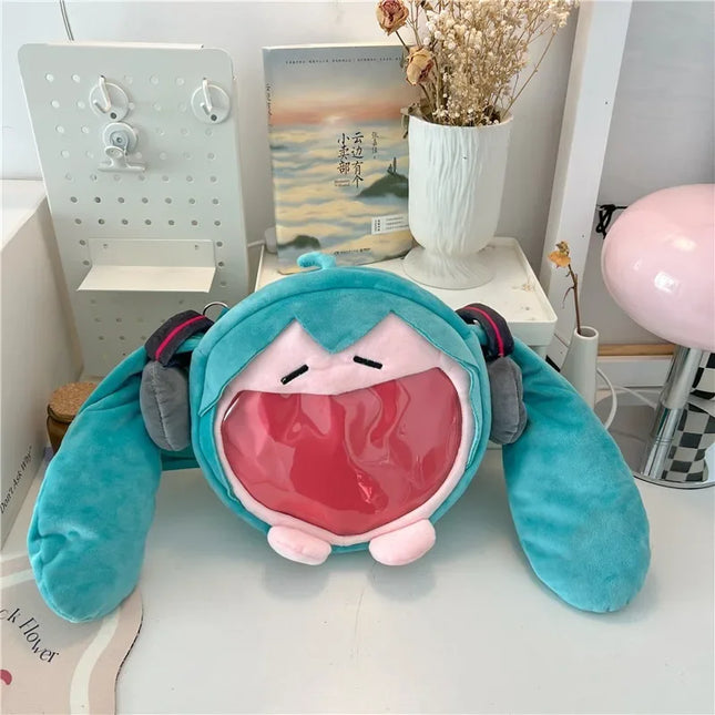 Anime Hatsune Miku Cosplay Plush Backpack Ita Bag Women Bag Shool Student Men Velvet Shoulder Bag Girl Gift