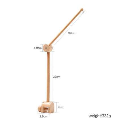 Baby Rattle Toy Bed Bell Bracket Wooden Mobile 0-12 Months Newborn Crochet Bed Bell Hanging Toys Holder Bracket Infant Crib Gift