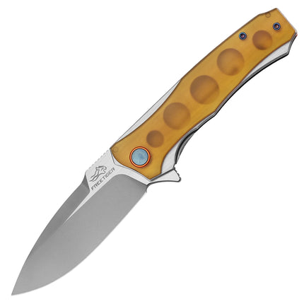 FREETIGER FT81 Folding Knife Ceramic Sandblasted D2 Blade G10/Carbon Fiber/PEI Handle Camping Hunting Survival Utility EDC Knife