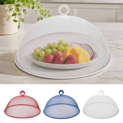 30cm Round Mesh Food Cover Umbrella Style Fine Net Anti-fly Insect Proof Breathable Dish Tent Kitchen Food Protective Shield