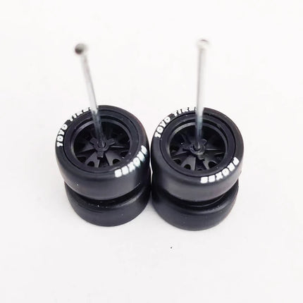 1/64 Mini Car Wheels 11mm Tires Tyres 1:64 Model Cars Rims Mirror Disc Claw Shape For Hot Wheel/Matchbox/Domeka