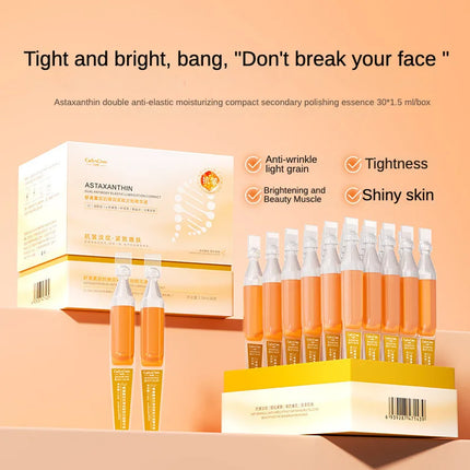 Astaxanthin Ampoule Anti Aging Face Serum Anti-aging Wrinkles Skin Brighten Whitening Hydrating Face Care Essence 30pcs/set